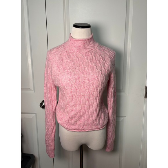 J.Crew Sweaters - Woman's J.Crew Cable Knit Cashmere Pink Sweater Small